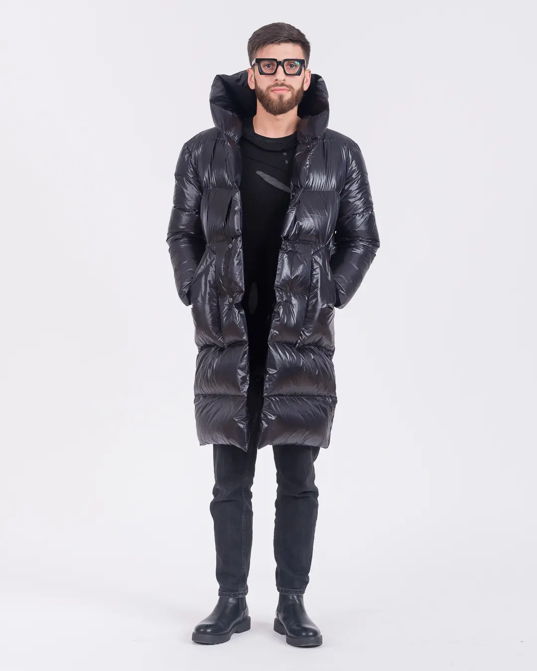 geaca designer lunga cu puf boca ncd